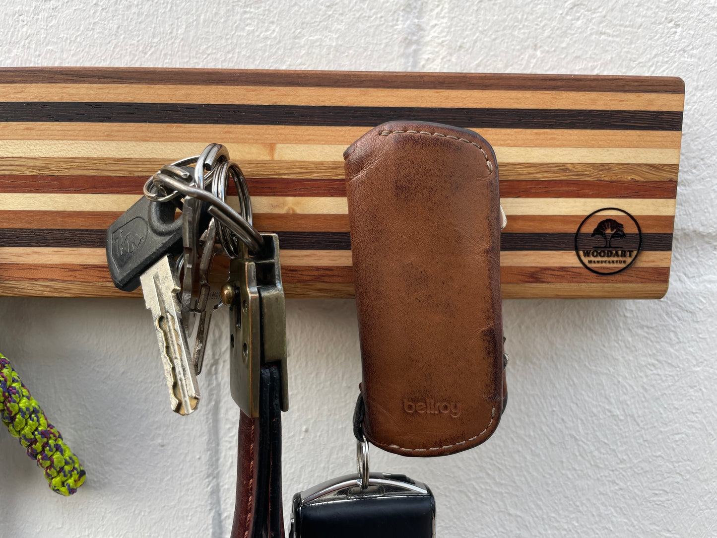 Schlüsselhalter "ThinStripes" in Wenge+Merbau+Sipo+Eiche+Ahorn+Kirsche+Buche
