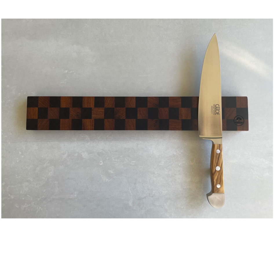 Messerhalter magnetisch in Wenge+Merbau "DarkChess"