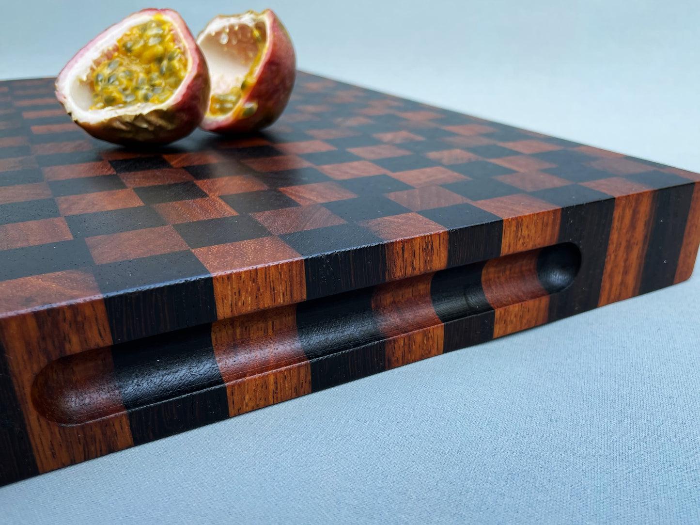 Schneidebrett Stirnholz Schachbrettmuster in Wenge + Merbau